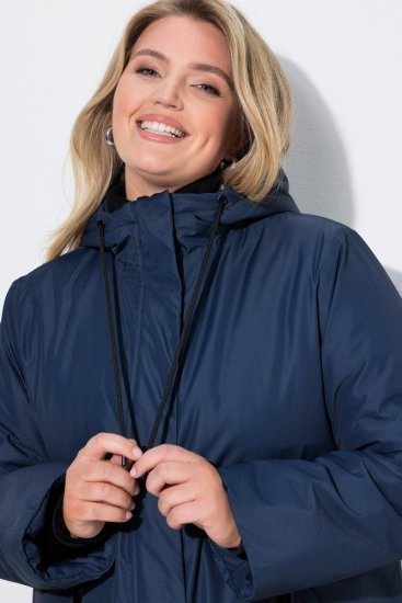 Ulla Popken 850794 Funksjonskåpe Mørkeblå - Frakker - Kåper i store størrelser