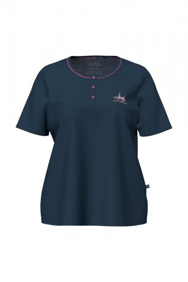 Ulla Popken 850864 Rutete 3-delt pyjamassett Fiolett - Pyjamas/Loungewear - 
