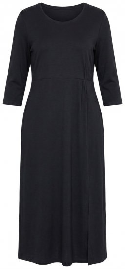 Ulla Popken 850910 Maxikjole med 3/4-ermer Svart - Maxikjoler - Maxikjoler for damer i store størrelser