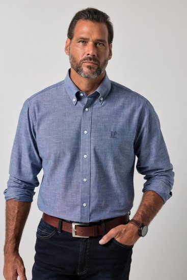 JP1880 850931 Langermet chambrayskjorte Denimblå TALL - TALL skjorter - TALL skjorter med ekstra lengde