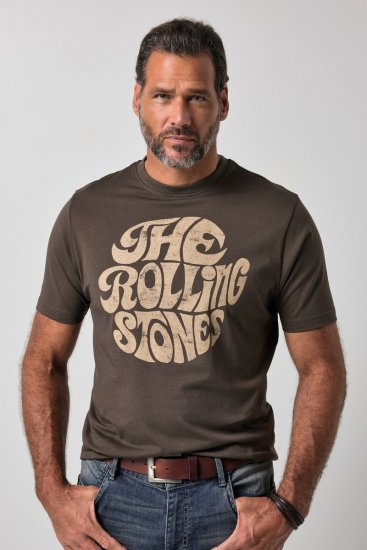 JP1880 851001 Rolling Stones Retro Logo T-skjorte Hasselnøtt TALL - TALL T-skjorter - Ekstra Lange T-skjorter