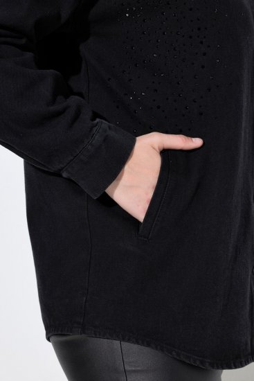 Ulla Popken 851036 Jeansjakke Antrasitt - Jakker - Damejakker i store størrelser