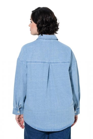 Ulla Popken 851036 Jeansjakke Lyseblå - Jakker - Damejakker i store størrelser