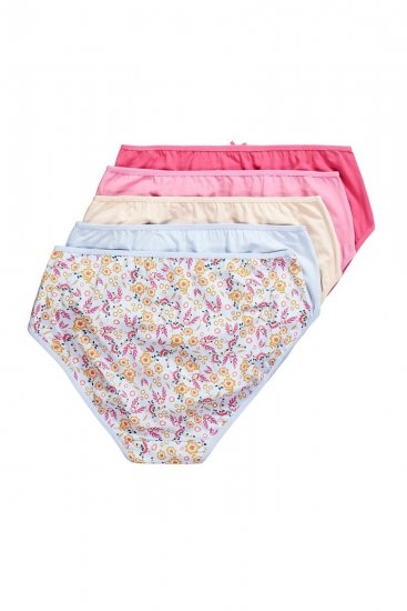 Ulla Popken 851140 Blomstrete truser 5-pakning Rosa - Truser - 