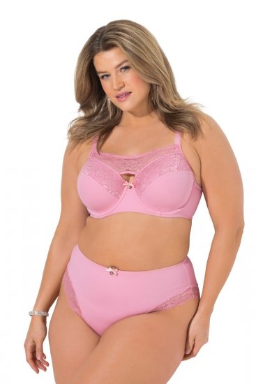 Ulla Popken 851165 Boksertruser med blonder Rosa - Truser - 