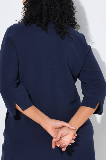 Ulla Popken 851220 Kjole med 3/4-ermer Mørkeblå - Kjoler - Kjoler for alle størrelser