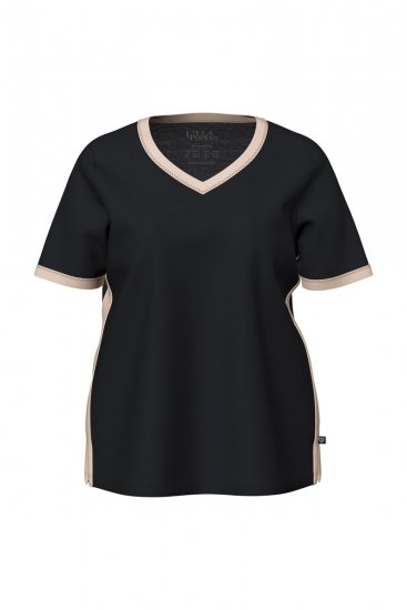 Ulla Popken 851245 Stripete pyjamas Svart - Pyjamas/Loungewear - 