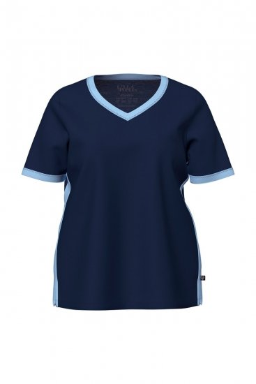 Ulla Popken 851245 Stripete pyjamas Mørkeblå - Pyjamas/Loungewear - 