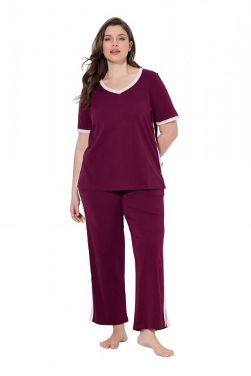 Ulla Popken 851245 Pyjamas Bærrød - Pyjamas/Loungewear - 