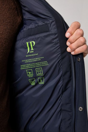 JP1880 851320 Jakke med hette og varmt fôr Mørkeblå - Jakker - Store jakker - 2XL-12XL