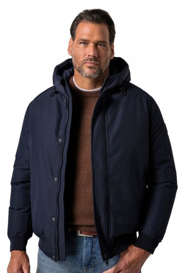 JP1880 851320 Jakke med hette og varmt fôr Mørkeblå - Jakker - Store jakker - 2XL-12XL