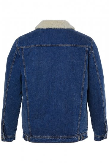 JP1880 851363 Jeansjakke med teddyfôr Denimblå TALL - TALL jakker - TALL jakker med ekstra lengde