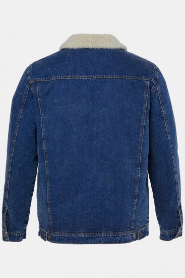 JP1880 851363 Jeansjakke med teddyfôr Denimblå - Jakker - Store jakker - 2XL-12XL