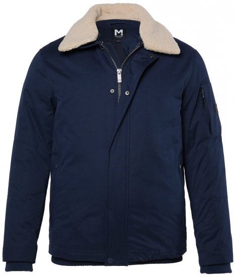 Men+ 369 Jakke bellyfit med teddykrage Mørkeblå - Jakker - Store jakker - 2XL-12XL