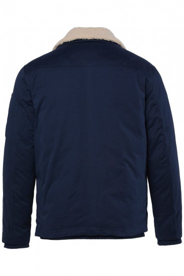 Men+ 369 Jakke bellyfit med teddykrage Mørkeblå - Jakker - Store jakker - 2XL-12XL