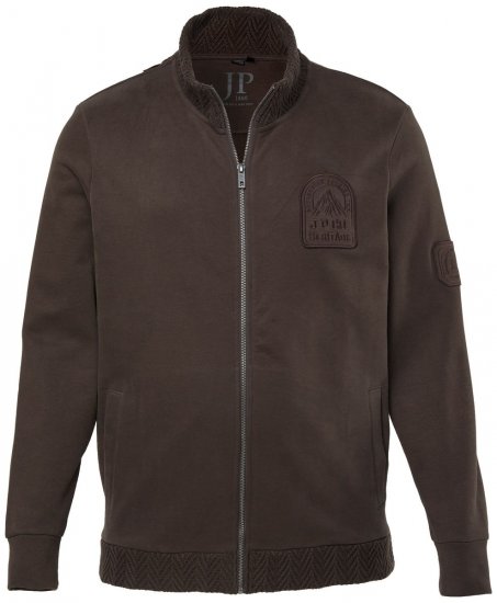 JP1880 851387 Sweatjakke med glidelås Hasselnøtt TALL - TALL gensere - TALL gensere for høye menn