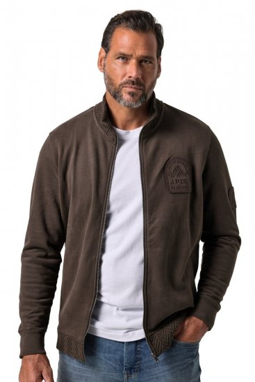 JP1880 851387 Sweatjakke med glidelås Hasselnøtt TALL - TALL gensere - TALL gensere for høye menn