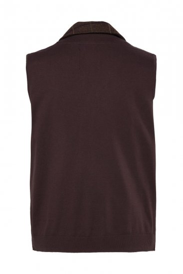 JP1880 851395 Rutete tweedvest med stretch Mørkebrun - Dresser og blazere - Dresser i store størrelser