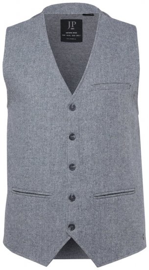 JP1880 851399 Vest i ullmiks med strikket rygg Lysegrå - Dresser og blazere - Dresser i store størrelser
