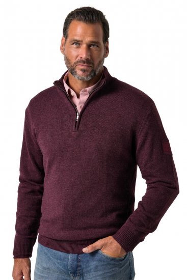 JP1880 851428 Halfzip strikkegenser Plomme TALL - TALL gensere - TALL gensere for høye menn