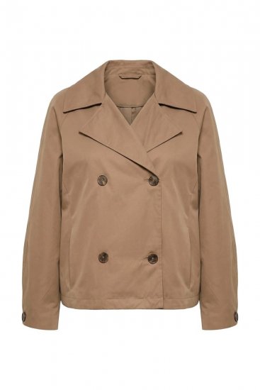 Ulla Popken 851435 Trenchcoat Brun - Frakker - Kåper i store størrelser