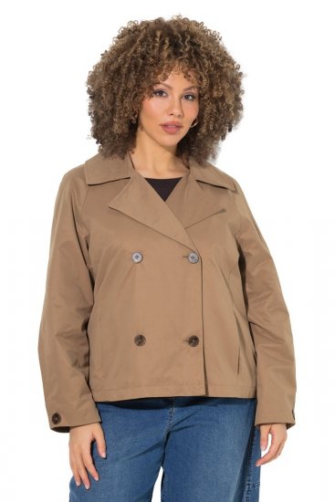 Ulla Popken 851435 Trenchcoat Brun - Frakker - Kåper i store størrelser