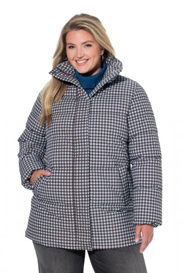 Ulla Popken 851438 HYPRAR vattert jakke i A-fasong Mørkegrønn - Jakker - Damejakker i store størrelser