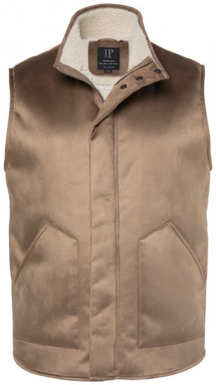 JP1880 851516 Semskevest med teddyfôr Beige - Jakker - Store jakker - 2XL-12XL