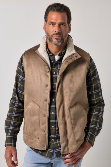 JP1880 851516 Semskevest med teddyfôr Beige - Jakker - Store jakker - 2XL-12XL