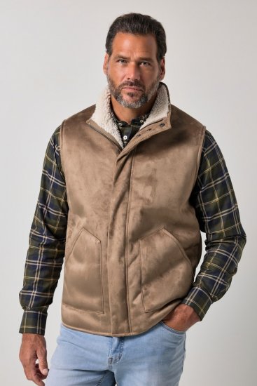 JP1880 851516 Semskevest med teddyfôr Beige - Jakker - Store jakker - 2XL-12XL