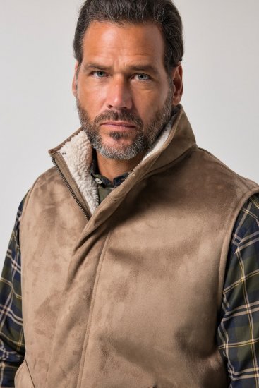 JP1880 851516 Semskevest med teddyfôr Beige - Jakker - Store jakker - 2XL-12XL