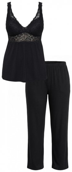 Ulla Popken 851693 Pyjamas Svart - Pyjamas/Loungewear - 