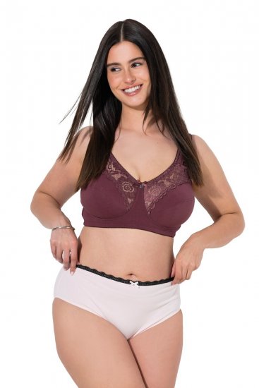 Ulla Popken 851711 Blomstrete truser 5-pakning Brun - Truser - 