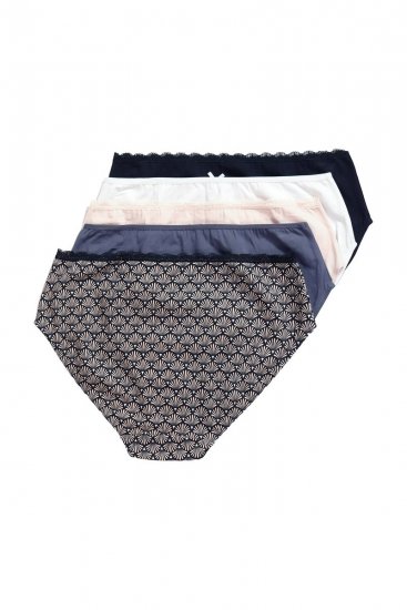 Ulla Popken 851730 Mønstrede truser 5-pakning Beige - Truser - 