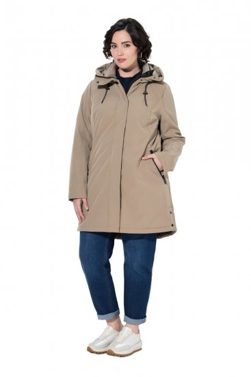 Ulla Popken 851789 Funksjonskåpe Brun - Frakker - Kåper i store størrelser