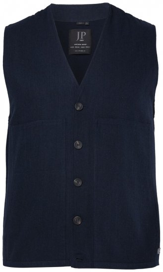 JP1880 851800 Tweedvest i fiskebensmønster Mørkeblå - Dresser og blazere - Dresser i store størrelser