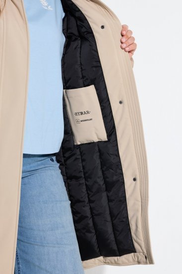 Ulla Popken 851811 Vattert kåpe Beige - Frakker - Kåper i store størrelser