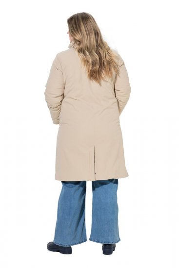 Ulla Popken 851811 Vattert kåpe Beige - Frakker - Kåper i store størrelser