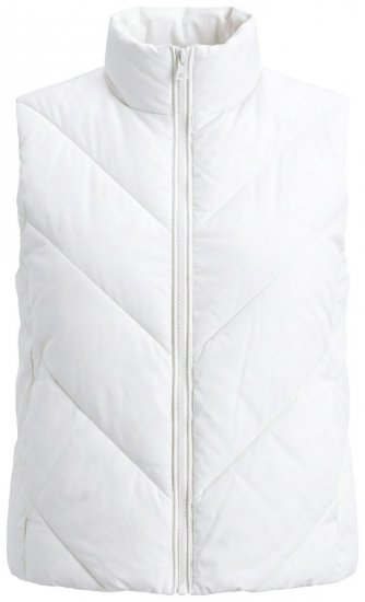 Ulla Popken 851833 Quiltet vest med ståkrage Benhvit - Vester - 