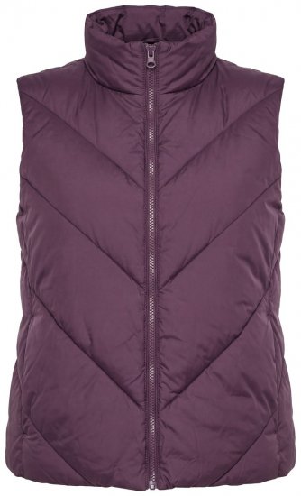 Ulla Popken 851833 Quiltet vest med ståkrage Brun - Vester - 