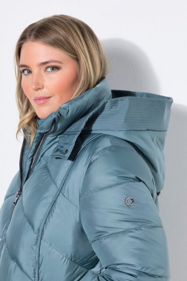 Ulla Popken 851842 Vattert kåpe Khaki - Frakker - Kåper i store størrelser