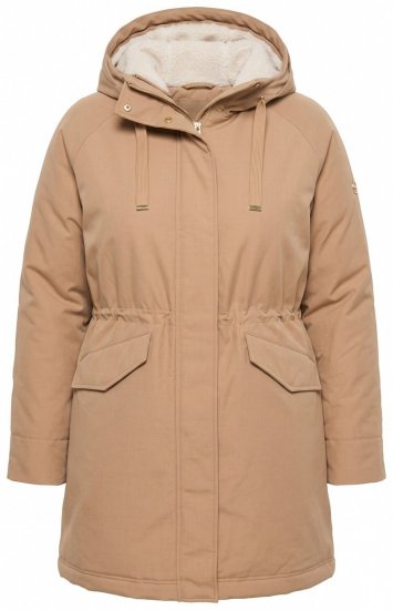 Ulla Popken 852028 Parkas Beige - Frakker - Kåper i store størrelser
