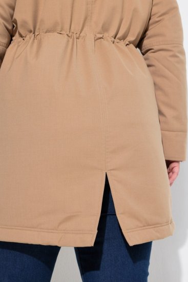 Ulla Popken 852028 Parkas Beige - Frakker - Kåper i store størrelser
