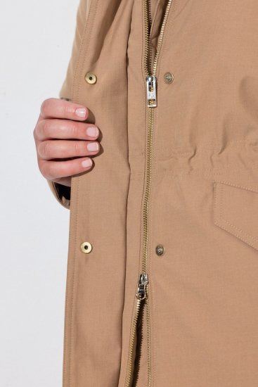 Ulla Popken 852028 Parkas Beige - Frakker - Kåper i store størrelser