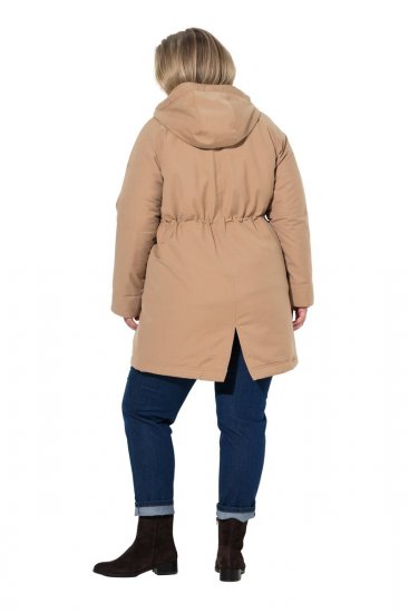 Ulla Popken 852028 Parkas Beige - Frakker - Kåper i store størrelser