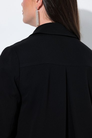 Ulla Popken 852167 Blazer med skjortekrage Svart - Blazere - Blazere i store størrelser for dame