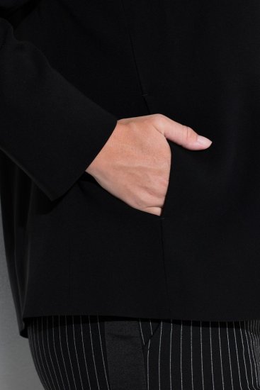 Ulla Popken 852167 Blazer med skjortekrage Svart - Blazere - Blazere i store størrelser for dame