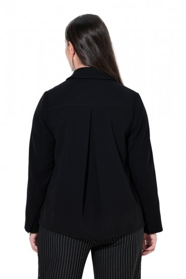 Ulla Popken 852167 Blazer med skjortekrage Svart - Blazere - Blazere i store størrelser for dame