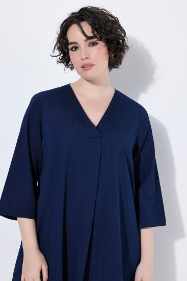 Ulla Popken 852191 Denimkjole med lommer Denimblå - Kjoler - Kjoler for alle størrelser