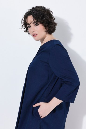 Ulla Popken 852191 Denimkjole med lommer Denimblå - Kjoler - Kjoler for alle størrelser